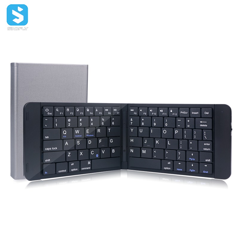 Slim portable wireless keyboard with lithium battery